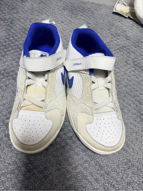 Jordan Other - Jordan Kids White and Royal Blue Low-Top Sneakers